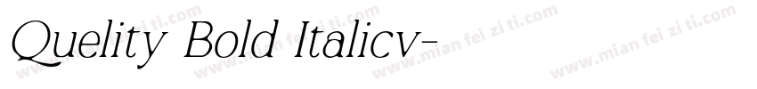 Quelity Bold Italicv字体转换